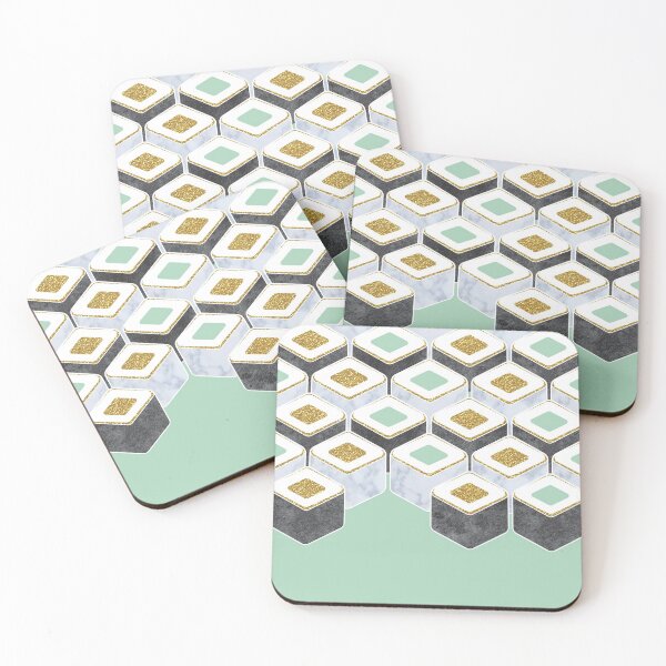 Item preview, Luxurious hexagon sushi green designed and sold by SelmaCardoso.