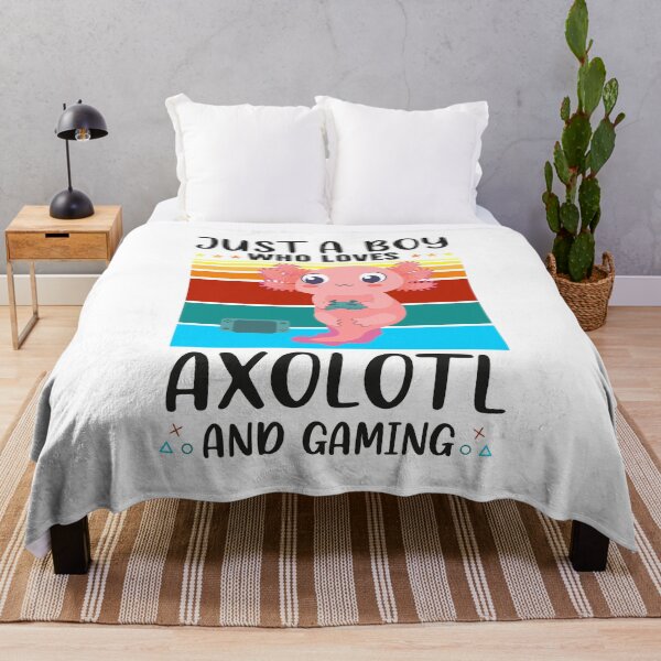 Item preview, Funny Axolotl And Gaming Quote, Mexican Walking Fish, Just A Boy Who Loves Axolotls And Gaming designed and sold by PRINTED ..