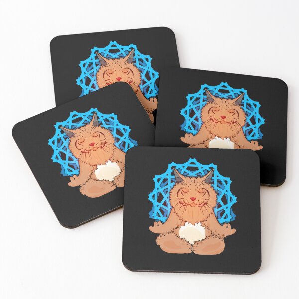 Item preview, Maine Coon Cat Meditating Yoga Gift Women Meditate Cat designed and sold by DSWShirts.