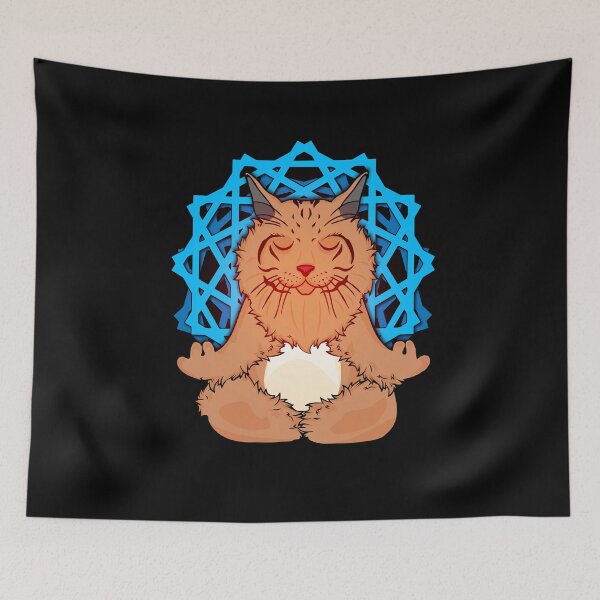 Item preview, Maine Coon Cat Meditating Yoga Gift Women Meditate Cat designed and sold by DSWShirts.