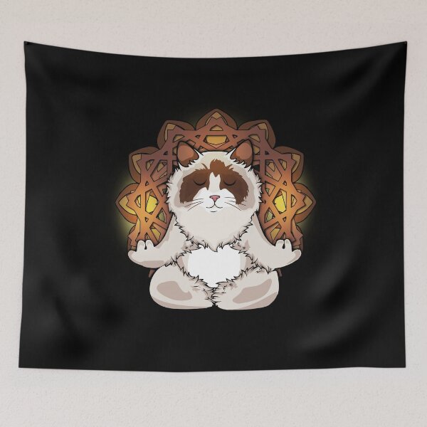 Item preview, Ragdoll Cat Meditation Gift Women Cat Relaxation Yoga designed and sold by DSWShirts.