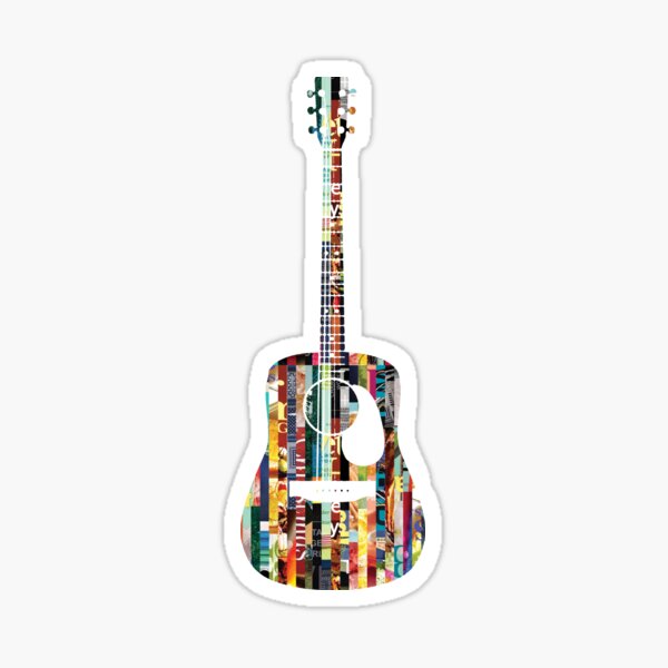 Acoustic Guitar Stickers Redbubble