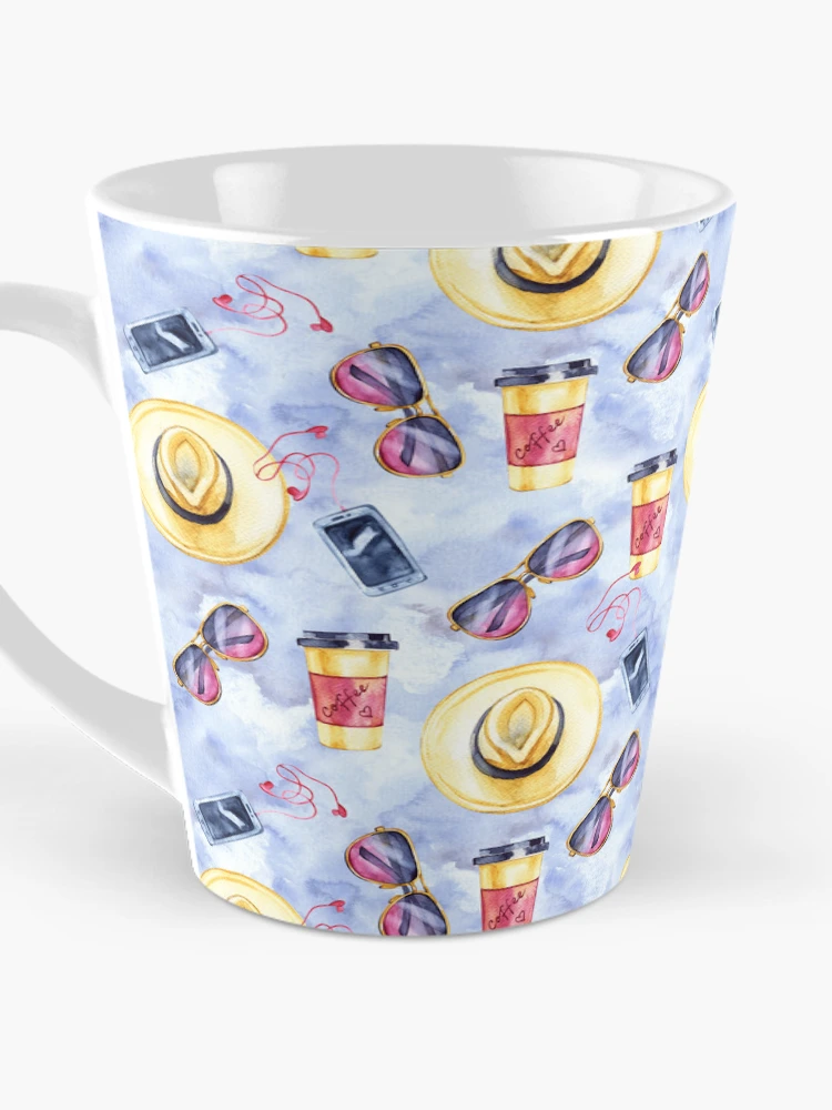 Thumbnail 3 of 4, Coffee Mug, Summer Travel Pattern designed and sold by PatternTale.