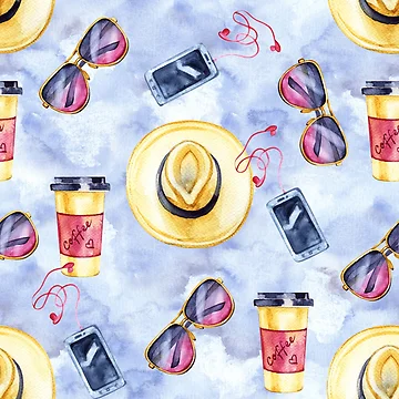 Artwork thumbnail, Summer Travel Pattern by PatternTale