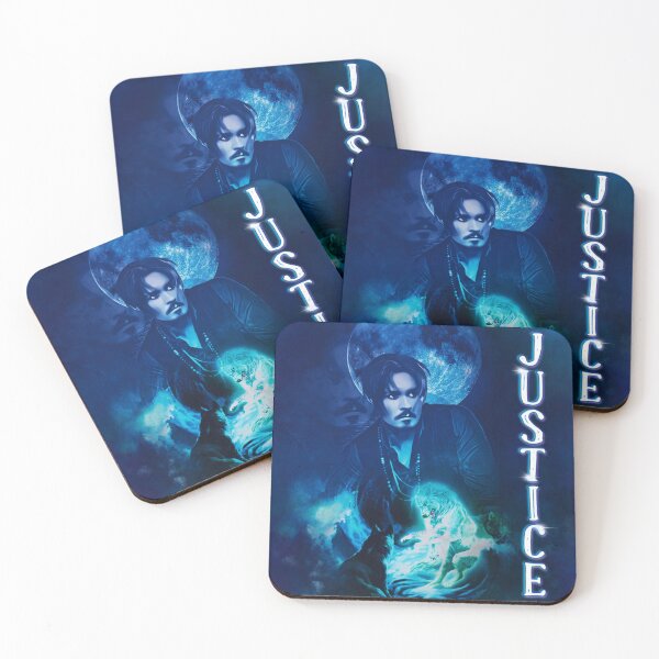 Item preview, Justice for Johnny Depp with Wolves & full moon Savage art designed and sold by MunsyArt.