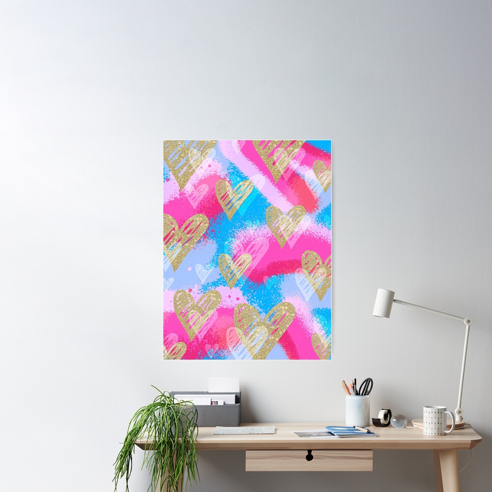 Pink Abstract Graffiti Wall Art Poster Print Picture Cheetah Lightning Lips  Dollar Sign Canvas Painting Living Room Home Decor - AliExpress