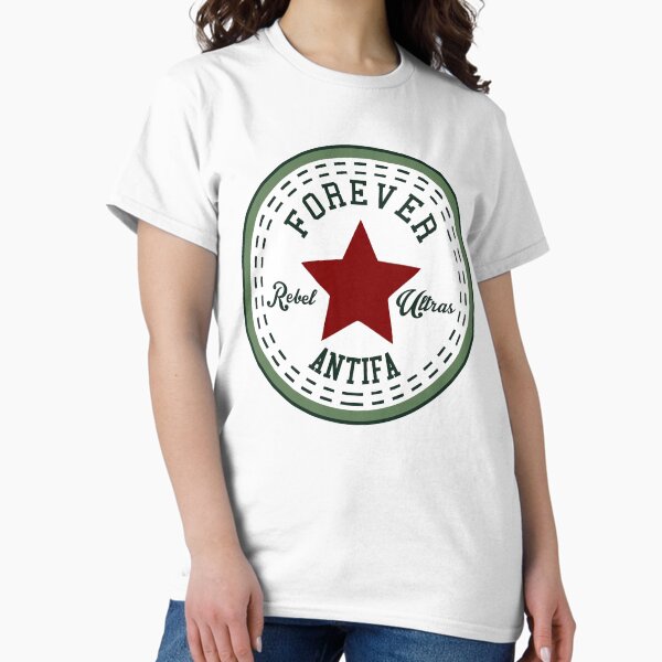 Vista previa del artículo con la obra «Siempre antifascista», diseñado y vendido por Guillotine Guacamole.