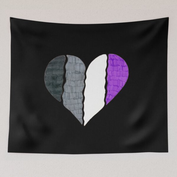 Item preview, Asexual Pride Flag Heart designed and sold by JuliaDream.