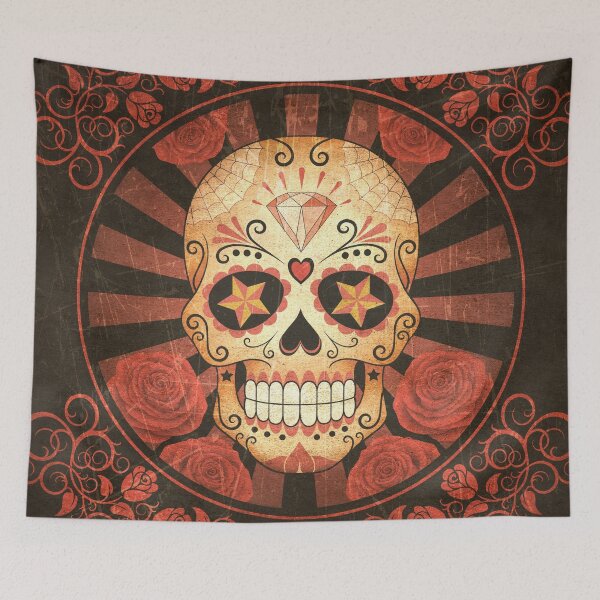 Item preview, Vintage Day of the Dead Sugar Skull Poster designed and sold by JeffBartels.