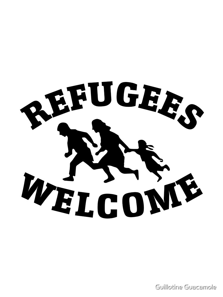Imagen 5 de 5, Camiseta gráfica con la obra Refugiados bienvenidos - Antifa, diseñada y vendida por themielkman.