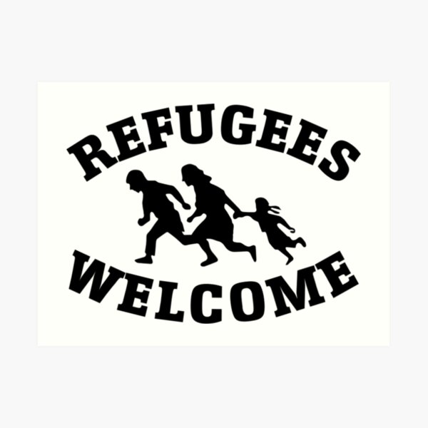 Refugees Welcome - Antifa Art Print