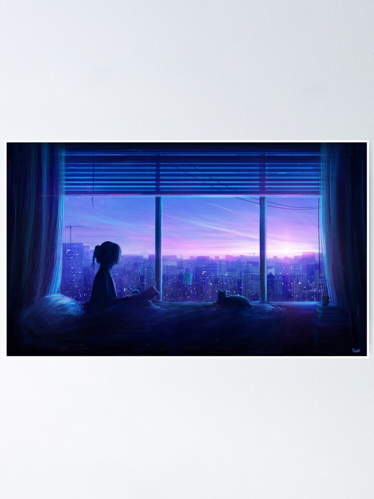 Anime City Scenery Poster For Sale By Japancontent Redbubble