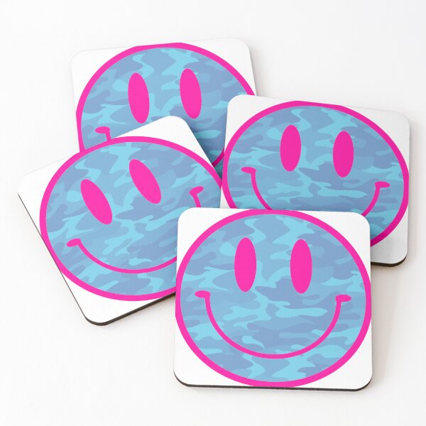 Item preview, Blue Camo Smiley Face designed and sold by Isa Daniels.