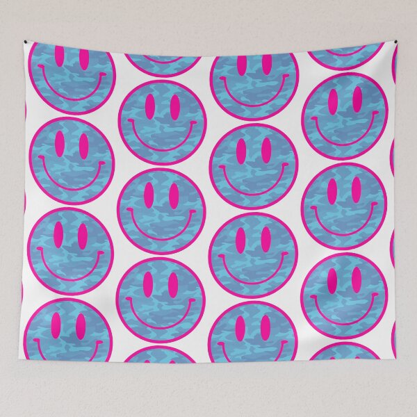 Item preview, Blue Camo Smiley Face designed and sold by Isa Daniels.