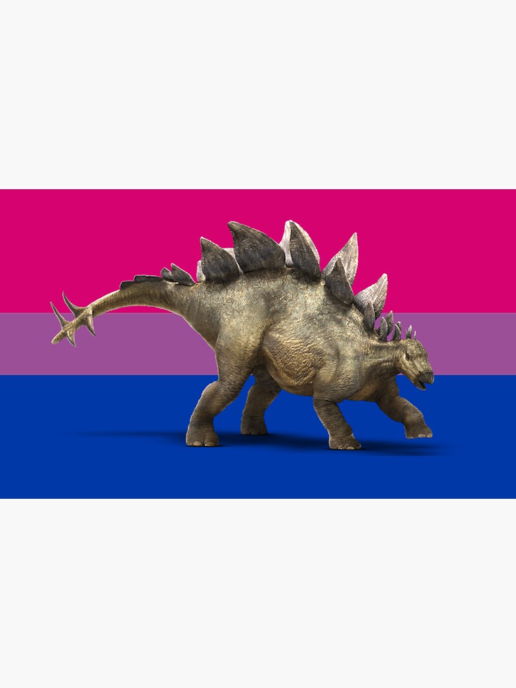 "Dinosaur Bisexual Pride Flag Stegosaurus" Sticker for Sale by