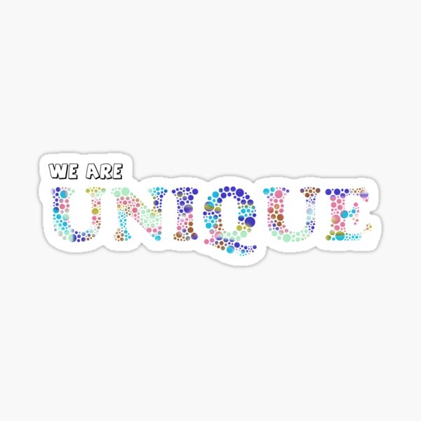 We Are Unique Colorblind Sticker