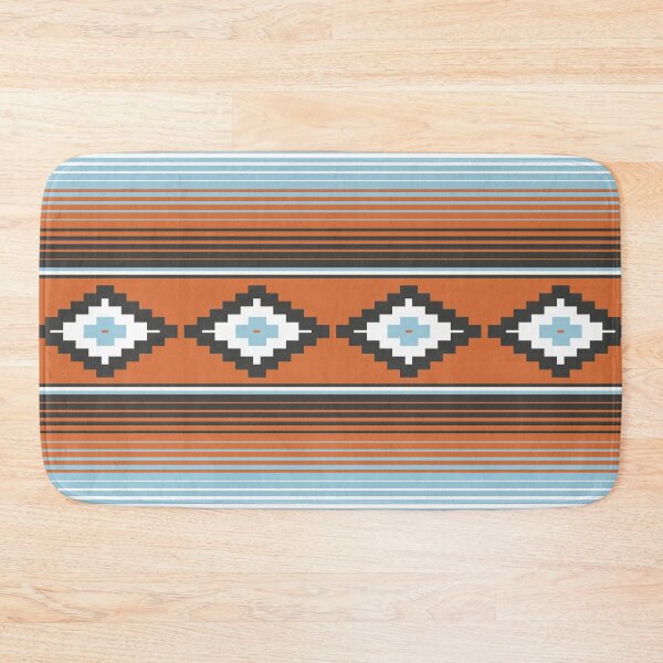 Item preview, Modern Mexican Serape in Brown and Blue designed and sold by House of Haha.