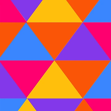 Artwork thumbnail, Colorful Triangles Pattern by SN-DesignShop