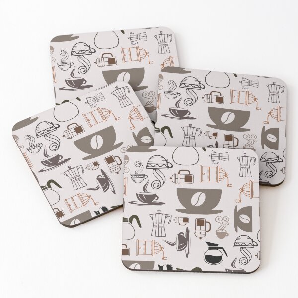 Item preview, Pattern coffee, cups jugs, grinder designed and sold by PicturePatty.
