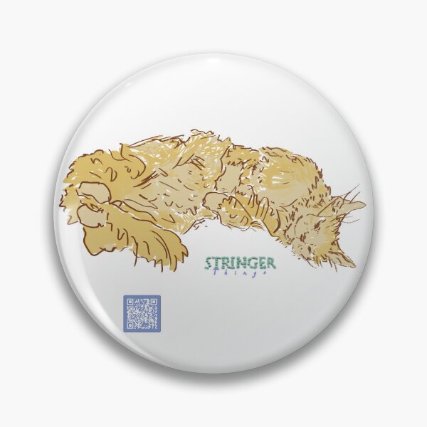 Item preview, 'Fluffy' Cat by Hannah Stringer (Stringer Things) with branding & QR designed and sold by stringerthings.