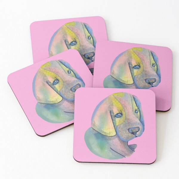 Item preview, Puppy in multicolored watercolor designed and sold by altairaleon.