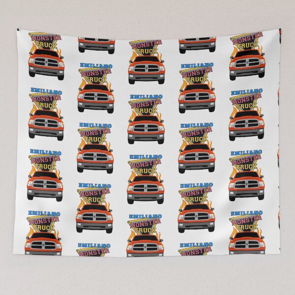 Item preview, Emiliano name with monster truck designed and sold by VINOSILVER.
