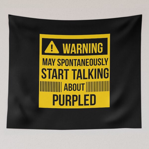 Item preview, warning may spontaneously talk about purpled  designed and sold by celebteyz.