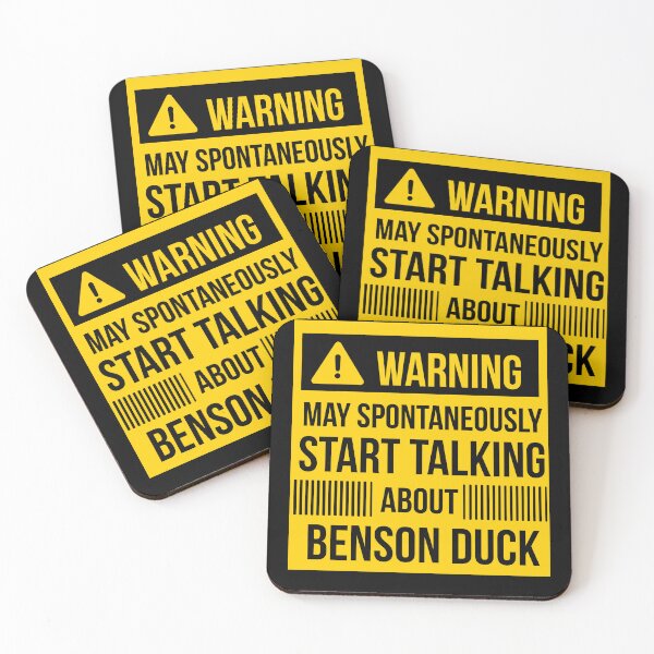 Item preview, warning may spontaneously talk about Benson duck  designed and sold by celebteyz.