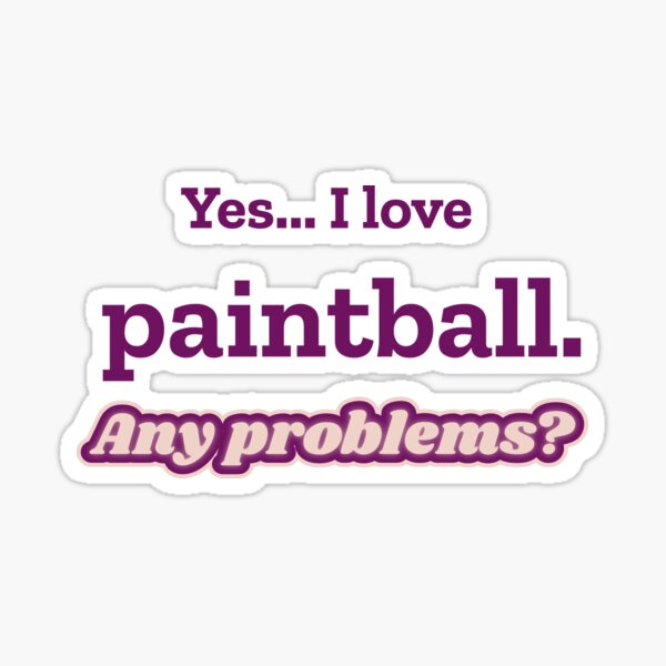 Vista previa del artículo con la obra «me encanta el paintball», diseñado y vendido por cooldesignsalot.