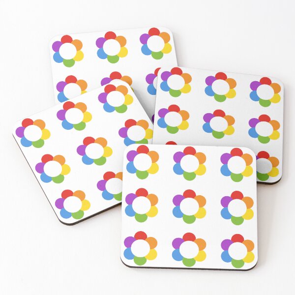 Item preview, Patrón de paquete de pegatinas de flores de arco iris designed and sold by Inspirationmotivation.