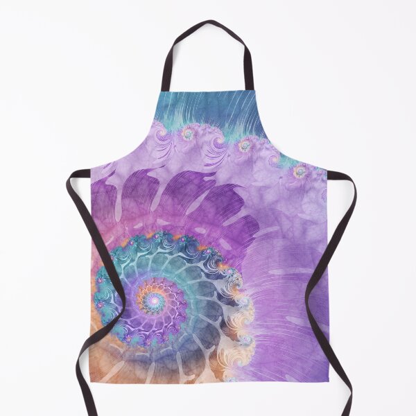 Item preview, Painted Fractal Spiral in Turquoise, Purple and Orange designed and sold by Kelly Dietrich Mandala & Fractal Art.