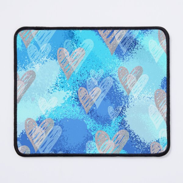 Item preview, spray paint hearts - blue/silver designed and sold by Julia Santos.