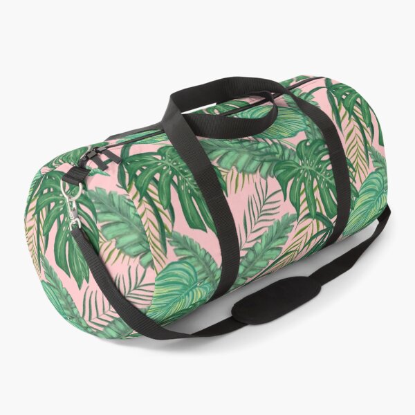 Item preview, Pretty Pink & Tropical Greenery Pattern designed and sold by Laura Lise Wong.