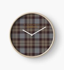 Tartan Outlander Clock