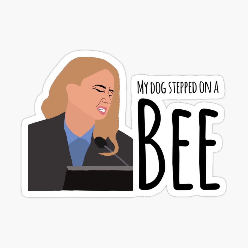 My dog stepped on a bee amber heard  Sticker for Sale by Tvdesignx