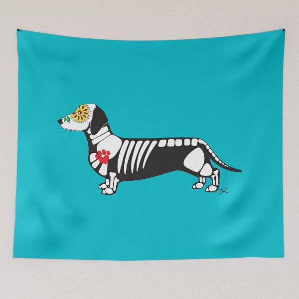 Item preview, Sugar Skull Dachshund designed and sold by Hannahh3y.