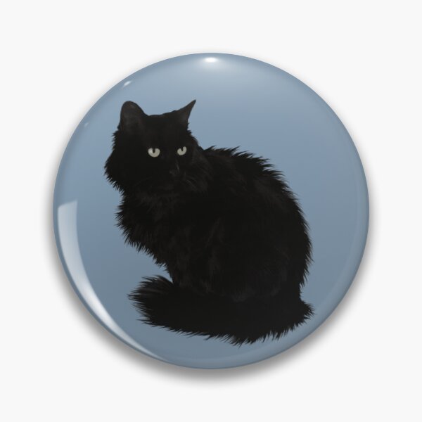 Item preview, Big Fluffy Black Cat  >^..^< designed and sold by bayberrygal.