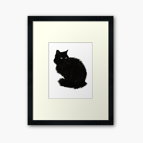 Item preview, Big Fluffy Black Cat  >^..^< designed and sold by bayberrygal.