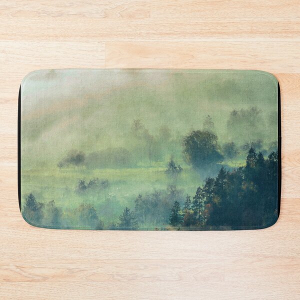 Item preview, Misty Forest Drawing, Dark Green Misty forest, Misty Green Forest Aesthetic, Foggy Misty Green Forest Aesthetic designed and sold by Paintcorner.