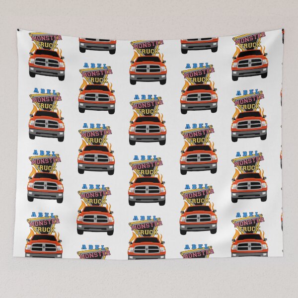 Item preview, Abel name with monster truck designed and sold by VINOSILVER.