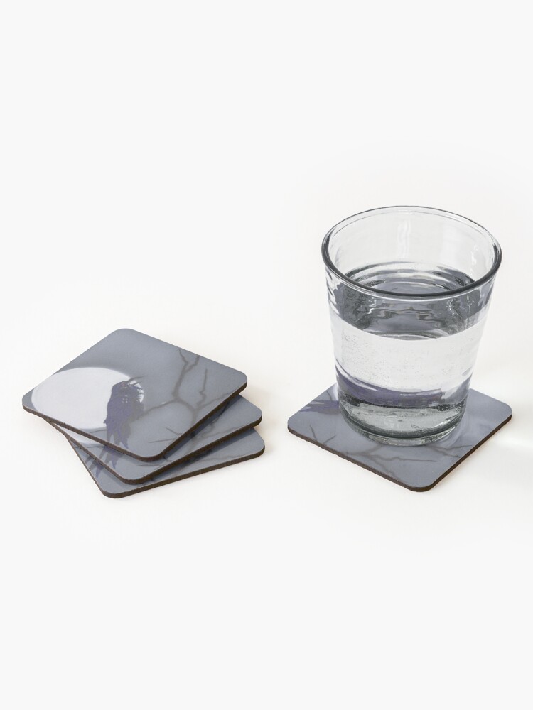 Thumbnail 2 of 5, Coasters (Set of 4), Raven  designed and sold by BariParsche.
