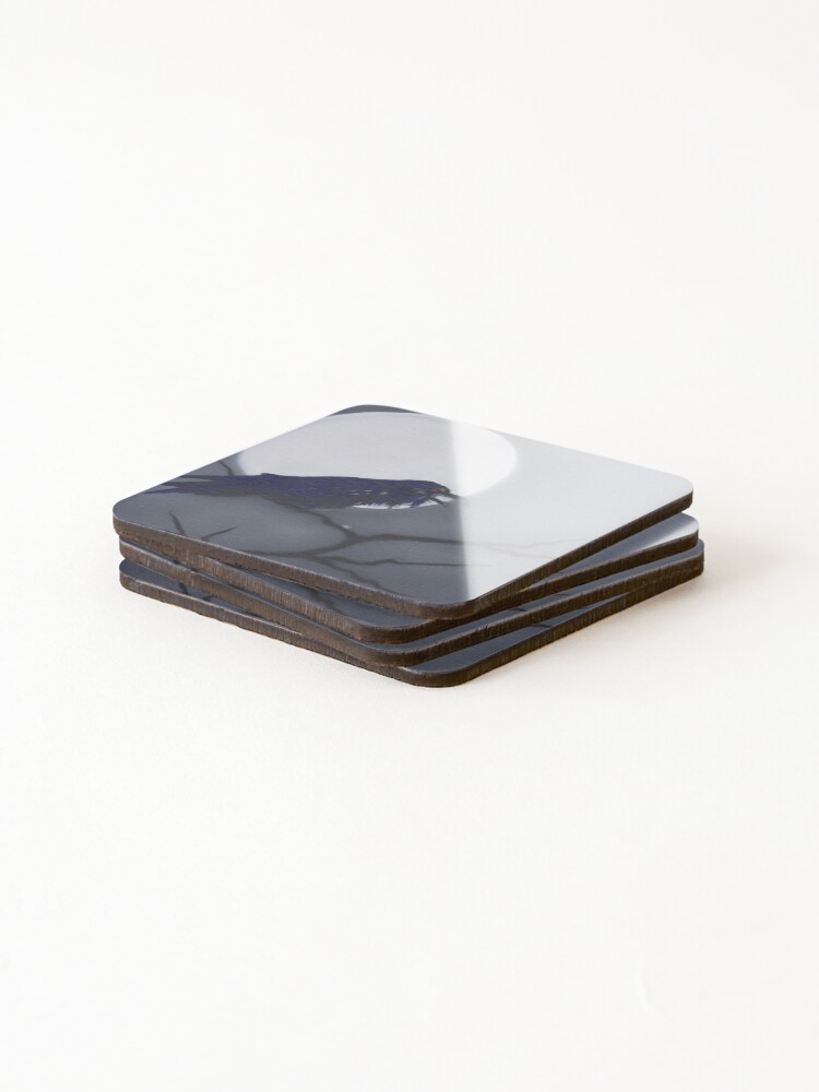 Thumbnail 4 of 5, Coasters (Set of 4), Raven  designed and sold by BariParsche.
