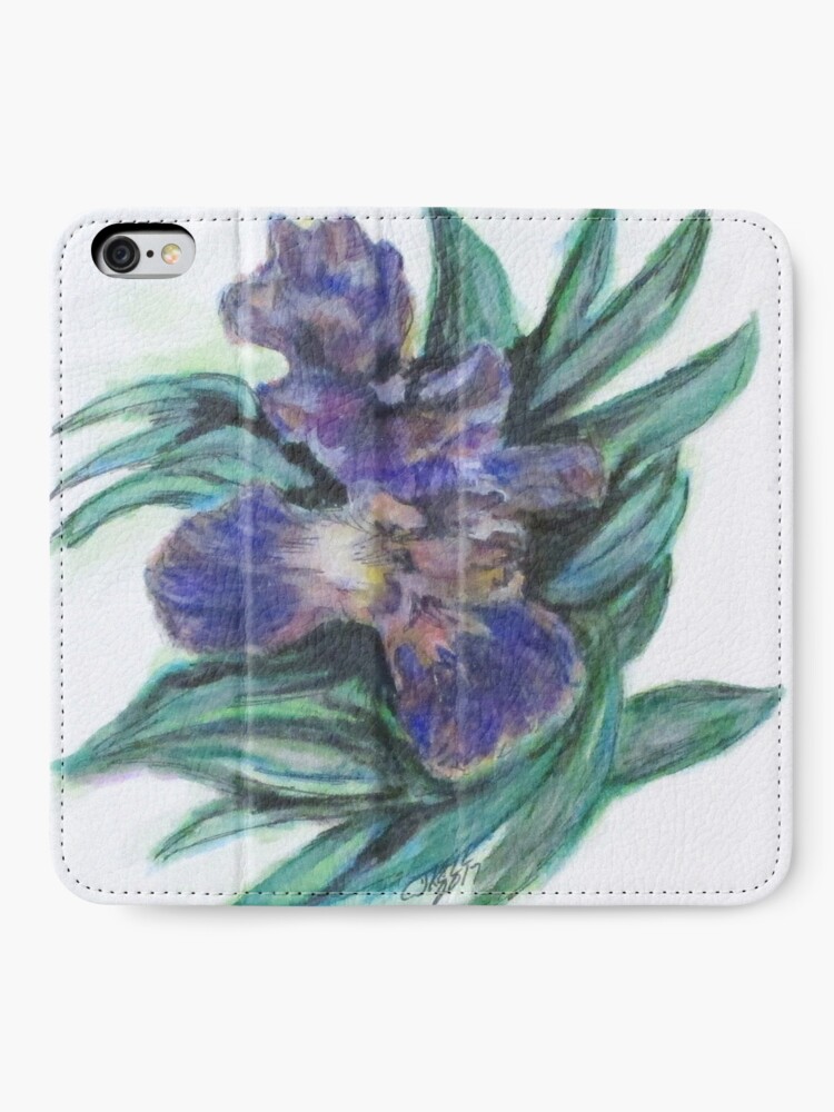 Alternate view of Spring Iris Bloom iPhone Wallet