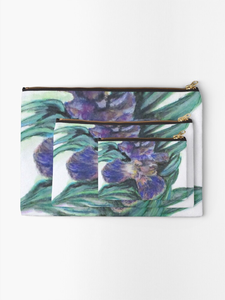 Alternate view of Spring Iris Bloom Zipper Pouch
