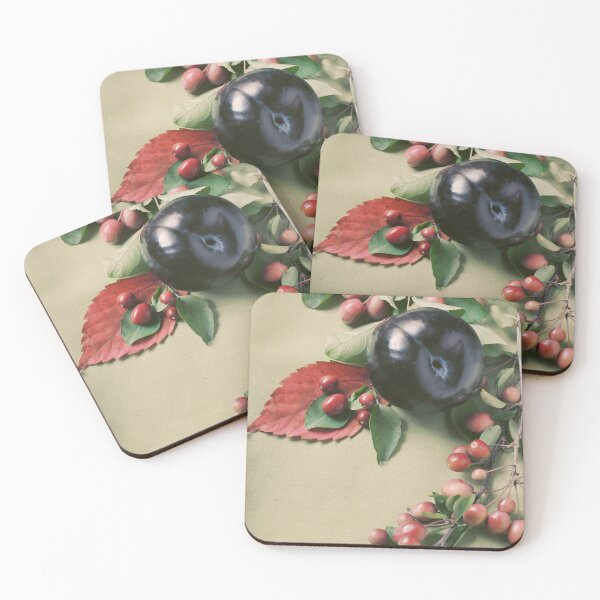 Item preview, still life with plum and berries designed and sold by hdconnellyphoto.