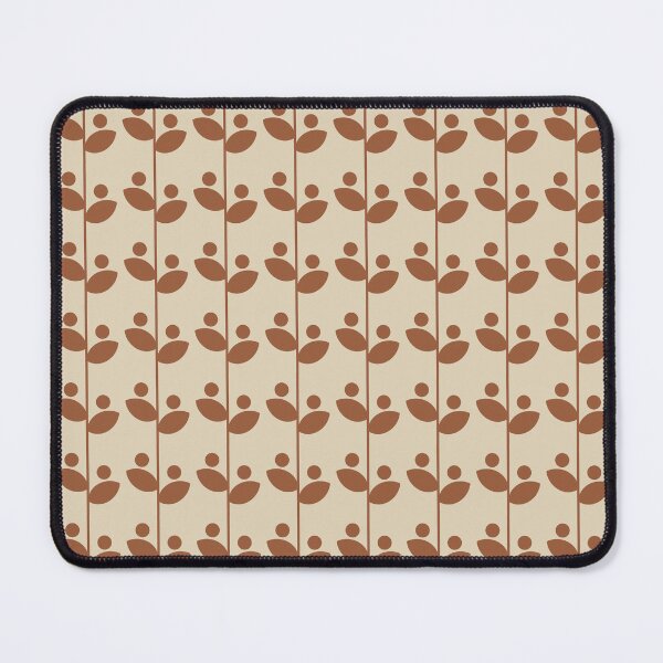 Item preview, Cute Minimalist Retro Leaves Pattern, Mid Century Modern Leaves Brown & Muted Yellow designed and sold by scorpiolane.