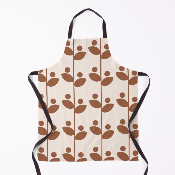 Item preview, Cute Minimalist Retro Leaves Pattern, Mid Century Modern Leaves Cream & Brown designed and sold by scorpiolane.