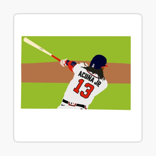 Ronald Acuña Jr. Jersey Sticker for Sale by blt1000