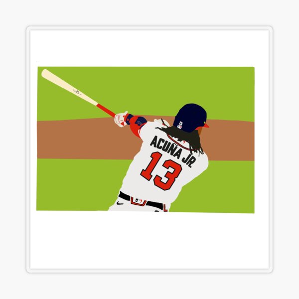 Retro Acuña Jr Sticker for Sale by StickyHenderson