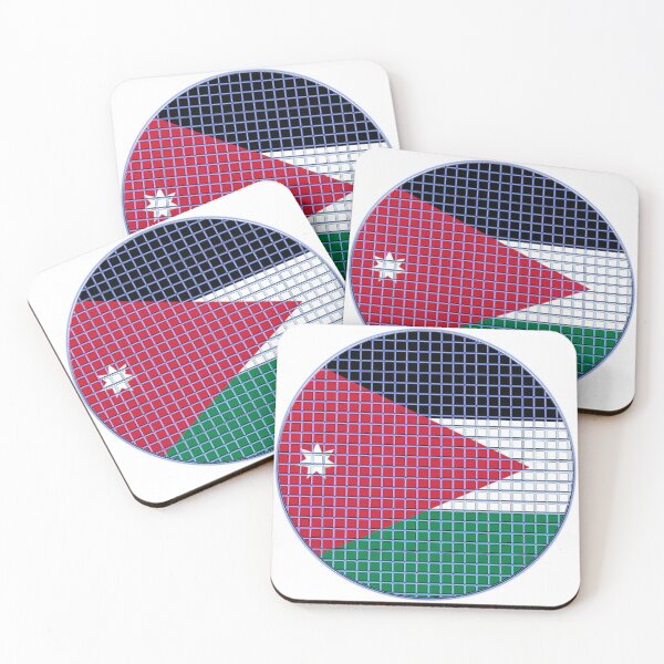 Item preview, Jordan Flag Rounded - Squares Pixel  designed and sold by MoonElite.